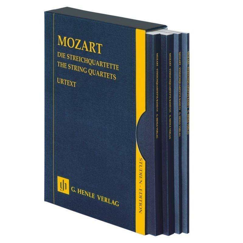 Studien-Editionen / Wolfgang Amadeus Mozart - Die Streichquartette - 4 Bände im Schuber von Henle