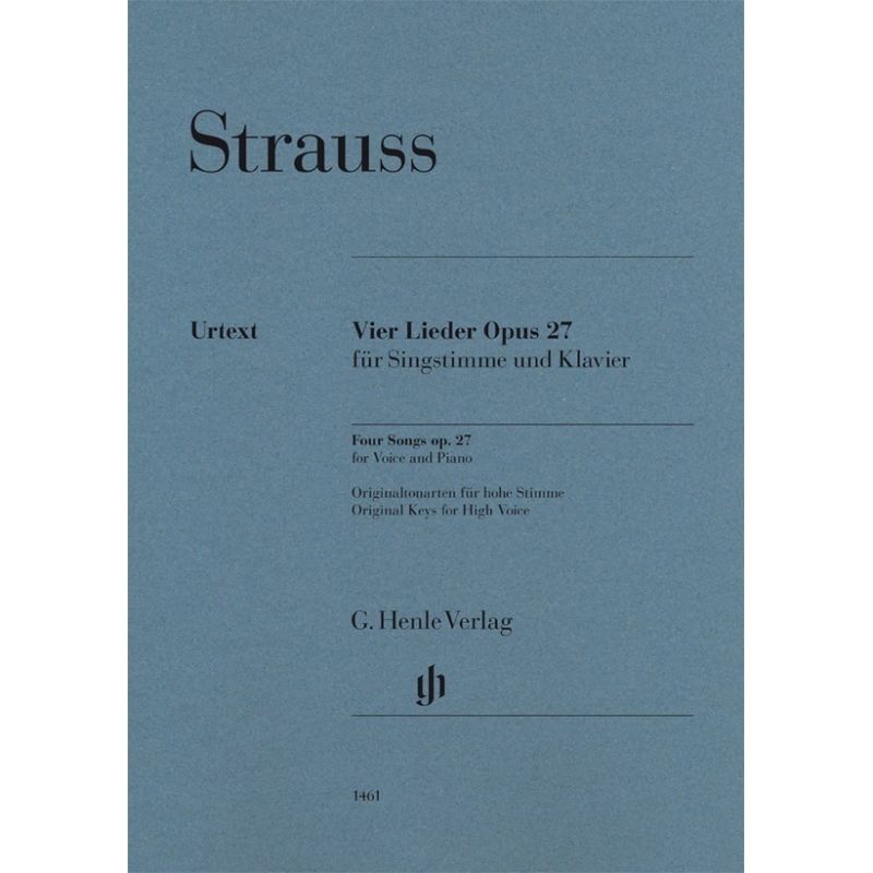 Richard Strauss - Vier Lieder op. 27 von Henle