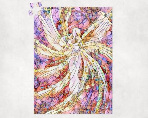 Engel Puzzle 500 Teile im Mosaik Stil “Die Engelliebe fühlen” Geschenk von Herzen-Spirituelle Geschenkidee für z.B. Mama und Schwester von Henriettes-ART