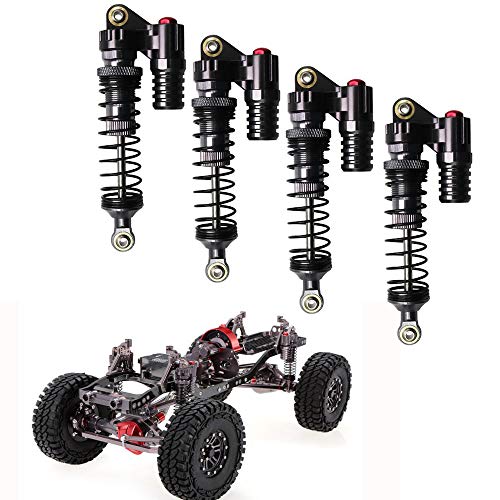 Hensych 4 Stück RC Stoßdämpfer Aluminiumlegierung Hohe Festigkeit Federn Stoßdämpfer Set Dämpfer, Doppelfass Unterdruck-Stoßdämpfer für 1/10 RC Car Truck Axial / SCX10 / D90 / TRX-4 RC Crawler Car Hensych 4 Stück RC Stoßdämpfer Aluminiumlegierung Hohe Festigkeit Federn Stoßdämpfer Set Dämpfer, Doppelfass Unterdruck-Stoßdämpfer für 1/10 RC Car Truck Axial / SCX10 / D90 / TRX-4 RC Crawler Car von Hensych