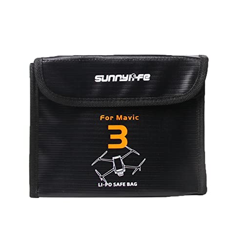 Hensych Mavic 3 Drohnen-Batteriehülle Explosionsgeschützte Anti-Kratz-Flugbatterie-Safe Tasche Transportsichere Schutzhülle (für 3 Batterien) von Hensych