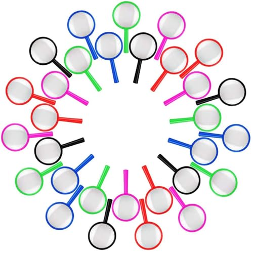 30 Pcs Kinder Lupen Set, Kunststoff Mini Lupen Spielzeug Detektive zum Erforschen von Insekten Pflanzen, Detektive Lupe Kinder Set als Mitgebsel Gastgeschenk Giveaways zum Kindergeburtstag Party 30 Pcs Kinder Lupen Set, Kunststoff Mini Lupen Spielzeug Detektive zum Erforschen von Insekten Pflanzen, Detektive Lupe Kinder Set als Mitgebsel Gastgeschenk Giveaways zum Kindergeburtstag Party von Heqishun