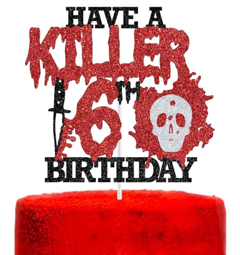 Have A Killer 16th Birthday Cake Topper Horror 16th Birthday Cake Decoration Boy Girl Halloween Theme Birthday Party Decoration Killer 16 Decor Black & Red Glitter Have A Killer 16th Birthday Cake Topper Horror 16th Birthday Cake Decoration Boy Girl Halloween Theme Birthday Party Decoration Killer 16 Decor Black & Red Glitter von Hequoyer