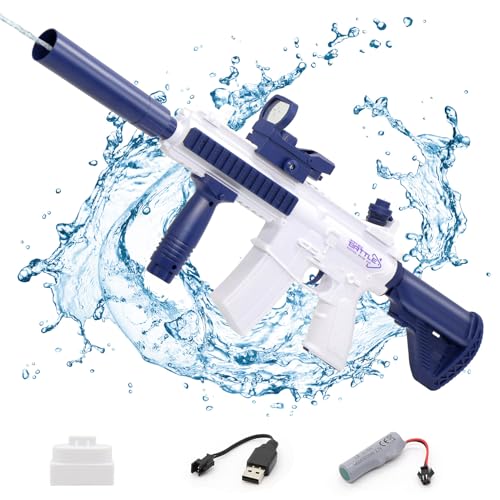 Herbst Elektrische Wasserpistole, M416 Wasserspritzpistole Automatische Wasserpistole Elektrisch für Kinders Erwachsene, Outdoor Water Gun Draussen Strand Schwimmbad Party Spielzeug Geschenk von Herbst