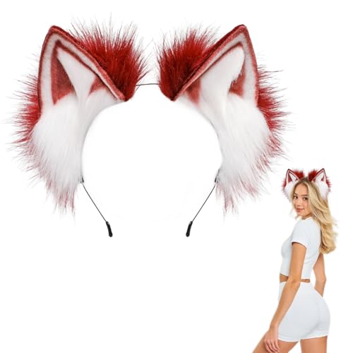 Herbst Katzenohren Haarreif Fuchs Wolf Ohren, Handgefertigtes Cosplay Kostüm Kopfbedeckung, Fuchs Kostüm für Fasching Karneval Party Zubehör Halloween Weihnachten Damen Männer Mädchen Herbst Katzenohren Haarreif Fuchs Wolf Ohren, Handgefertigtes Cosplay Kostüm Kopfbedeckung, Fuchs Kostüm für Fasching Karneval Party Zubehör Halloween Weihnachten Damen Männer Mädchen von Herbst