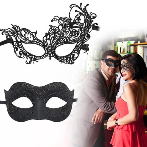 Herbst Spitze Maske, 2 Stück Venezianische Maske Paar Maskerade Mask Spitze Augenmaske Spitzenmaske Gesicht Kostüm für Halloween Karneval Party Cosplay Herbst Spitze Maske, 2 Stück Venezianische Maske Paar Maskerade Mask Spitze Augenmaske Spitzenmaske Gesicht Kostüm für Halloween Karneval Party Cosplay von Herbst