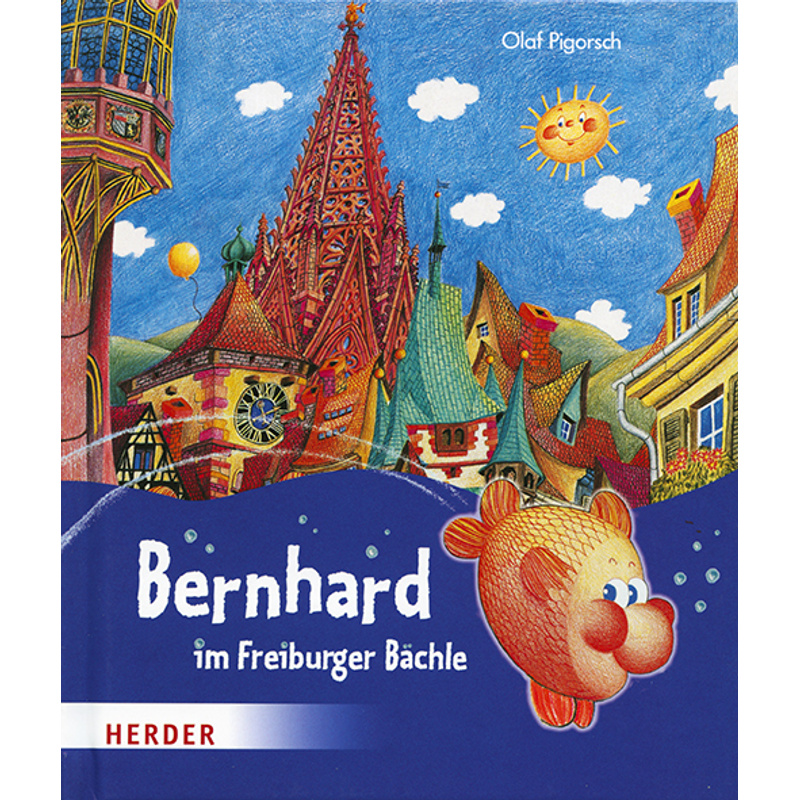 Bernhard im Freiburger Bächle von Herder, Freiburg