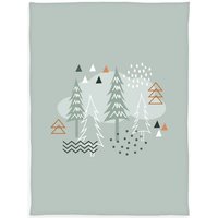 Babybest® 1440270014 - Nordic Forest Microfaserflausch-Decke, 75 x 100 cm, 100% Polyester von Herding