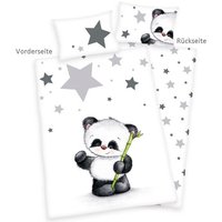 Babybest® 2485201063 - Panda Bettwäsche, 40x60 cm + 100x135 cm, 100% Baumwolle von Herding
