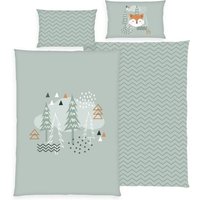 Babybest® 2485410063 - Nordic Forest, Bettwäsche-Set, Baumwolle/Renforcé, 100x135/40x60cm von Herding