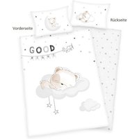 Babybest® 2685216063 - Sleeping Little Bear Flanell-Bettwäsche, 40x60 cm + 100x135 cm, 100% Baumwolle von Herding