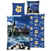 Harry Potter 4474455050 - Bettwäsche blau, 80x80 cm + 135x200 cm, 100% Baumwolle Harry Potter 4474455050 - Bettwäsche blau, 80x80 cm + 135x200 cm, 100% Baumwolle von Herding