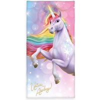 Herding 6128601516 - Badetuch Unicorn Academy, 75x150 cm, Baumwolle/Velours von Herding
