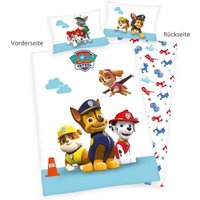 Paw Patrol 2432205063 - Bettwäsche, 40x60 cm + 100x135 cm, 100% Baumwolle von Herding