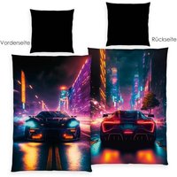 Young Collection 4859414050 - Neon Car Bettwäsche, 80x80 cm + 135x200 cm, 100% Polyester Young Collection 4859414050 - Neon Car Bettwäsche, 80x80 cm + 135x200 cm, 100% Polyester von Herding