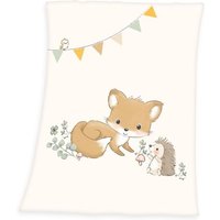 babybest® 1440214014 - Waldfreunde Microfaserflausch-Decke, 75 x 100 cm, 100% Polyester von Herding