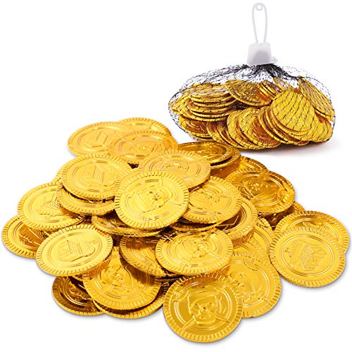 Herefun 100pcs Goldmünzen, Piratenschatz Goldmünzen Spielzeug, Piraten Schatz Gold-Münzen Spielgeld, Pirat Goldmünzen Kindergeburtstag, Piratenparty Seeräuber Schatzsuche Kinder Mitgebsel Herefun 100pcs Goldmünzen, Piratenschatz Goldmünzen Spielzeug, Piraten Schatz Gold-Münzen Spielgeld, Pirat Goldmünzen Kindergeburtstag, Piratenparty Seeräuber Schatzsuche Kinder Mitgebsel von Herefun