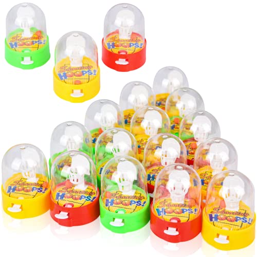 Herefun 16 Pcs Flipper Basketball, Mini Basketball Mini Finger Schießspielzeug, Desktop-Kinderspielzeug, Kleines Spielzeug Korbwurf, Kindergeburtstag Mitgebsel von Herefun