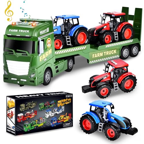 Herefun Bauernhof Lastwagen Spielzeug, Großer Bauernhof Traktor, Anhänger Spielzeug mit Traktor, Groß Transporter LKW, Geschenk für Kinder 3, 4, 5, 6+ Jahren Herefun Bauernhof Lastwagen Spielzeug, Großer Bauernhof Traktor, Anhänger Spielzeug mit Traktor, Groß Transporter LKW, Geschenk für Kinder 3, 4, 5, 6+ Jahren von Herefun