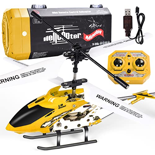 Herefun Hubschrauber Ferngesteuert, RC Helikopter Flugzeug, RC Helikopter Höhenlage Metall, Hobby Flugzeug-Indoor-Spielzeug mit Batterien & USB, Mini Military Serie, Geschenk für Jungen Kinder von Herefun