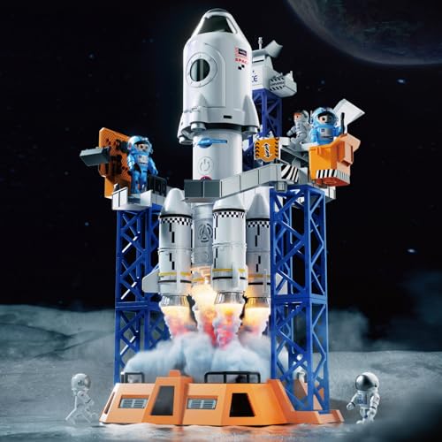 Herenear Raketen Spielzeug für Kinder, Space Shuttle Rakete mit Raketenwerfer und Projektionslampe, Luft- und Raumfahrt Baukasten für Kinder 3+ Jahre, Weltraumspielzeug Geschenk für Jungen Mädchen Herenear Raketen Spielzeug für Kinder, Space Shuttle Rakete mit Raketenwerfer und Projektionslampe, Luft- und Raumfahrt Baukasten für Kinder 3+ Jahre, Weltraumspielzeug Geschenk für Jungen Mädchen von Herenear