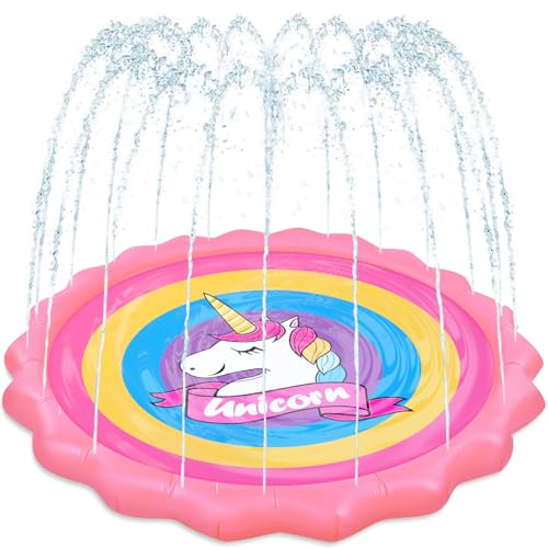 Herenear Splash Game Pad, 170cm Sprinkler Wasser Spielmatte, Splash Pad, Sommer Garten Wasserspielzeug für Kinder ab 3+Jahren und Haustiere Herenear Splash Game Pad, 170cm Sprinkler Wasser Spielmatte, Splash Pad, Sommer Garten Wasserspielzeug für Kinder ab 3+Jahren und Haustiere von Herenear