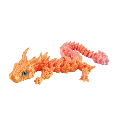 Herfair 3D Drache Spielzeug Skulpturen 3D Gedruckte Figuren Miniatur 3D Drachenfiguren Kreativität Schreibtisch Dekoration Geschenke (D) von Herfair