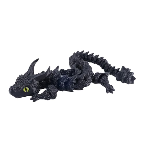 Herfair 3D Drache Spielzeug Skulpturen 3D Gedruckte Figuren Miniatur 3D Drachenfiguren Kreativität Schreibtisch Dekoration Geschenke (E) von Herfair