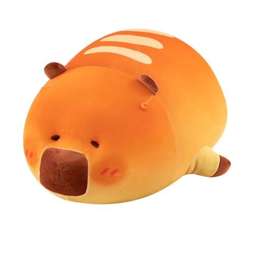 Herfair Capybara Kuscheltier, Wasserschwein Plüschtier Kissen, Groß Brot Capybara Plush, Stofftier Kinder Plushie Geschenke für Mädchen und Jungen (60 cm) von Herfair