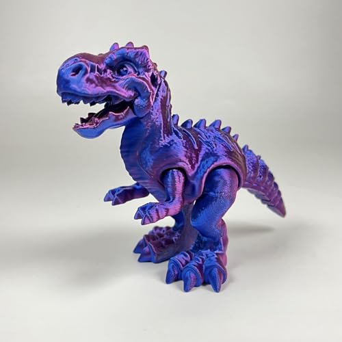 Herfair Dinosaurier Spielzeug 3D Gedrucktes Tyrannosaurus Rex Figuren mit Flexible Gelenke Dino Spielzeug Desktop Dekor Ornament Geschenke für Kinder (B) von Herfair