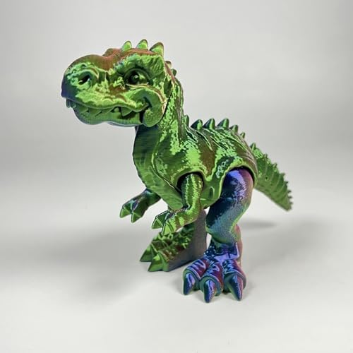 Herfair Dinosaurier Spielzeug 3D Gedrucktes Tyrannosaurus Rex Figuren mit Flexible Gelenke Dino Spielzeug Desktop Dekor Ornament Geschenke für Kinder (C) von Herfair