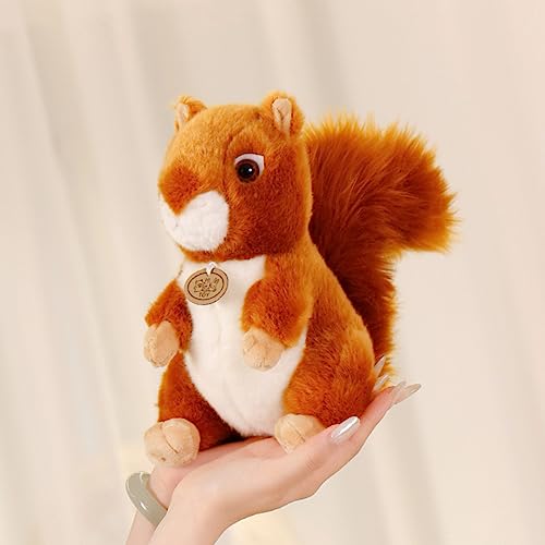 Herfair Eichhörnchen Plüschtier Kuscheltier, 30CM Waschbär Nette Plüsch Puppe Spielzeug Geschenk für Kinder Jungen und Mädchen Geburtstag (Eichhörnchen) von Herfair