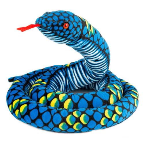 Herfair Groß Realistische Schlange Kuscheltier Riesen Stofftier für Kinder Erwachsene, Plüschtier Riesige Schlange Spielzeug Plüschtiere, Geschenk für Geburtstag Party Prank Requisiten (Blau,100cm) Herfair Groß Realistische Schlange Kuscheltier Riesen Stofftier für Kinder Erwachsene, Plüschtier Riesige Schlange Spielzeug Plüschtiere, Geschenk für Geburtstag Party Prank Requisiten (Blau,100cm) von Herfair