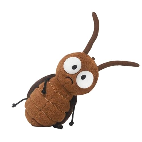 Herfair Kakerlaken Kuscheltier Klein Insekten Plüschtier Kakerlaken Puppen Stofftier Plushie Kawaii Deko Geschenke für Mädchen und Jungen von Herfair