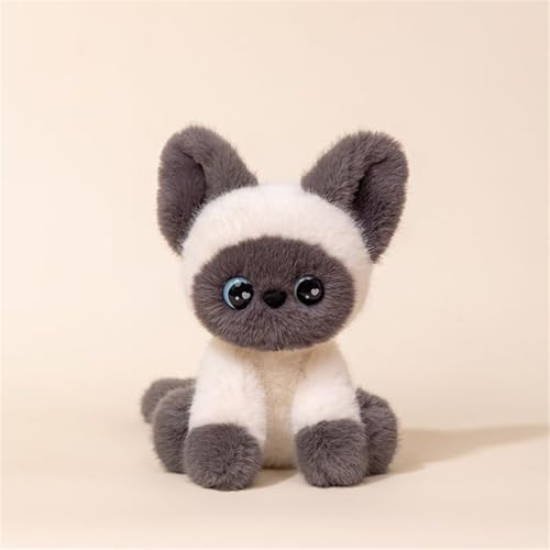 Herfair Katze Kuscheltier, Plüschtiere Katzen, Niedlich Stofftier Spielzeug zum Spielen & Kuscheln, Kawaii Deko Plushie Geschenk für Kinder (D) von Herfair