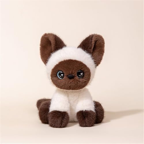 Herfair Katze Kuscheltier, Plüschtiere Katzen, Niedlich Stofftier Spielzeug zum Spielen & Kuscheln, Kawaii Deko Plushie Geschenk für Kinder (E) von Herfair