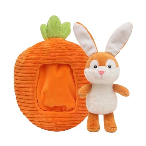 Herfair Kuscheltier Hase Plüschtier mit Karottenhaus Niedlich Plushie Kaninchen Stofftier Kawaii Deko Geschenk für Kinder Herfair Kuscheltier Hase Plüschtier mit Karottenhaus Niedlich Plushie Kaninchen Stofftier Kawaii Deko Geschenk für Kinder von Herfair