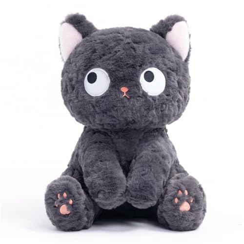 Herfair Kuscheltier Katze Plüschtier Kawaii Plüsch Katzen Weiche Flauschige Stofftier Plüschpuppen Wurfkissen Kinder Spielzeug Geschenk für Mädchen und Jungen (B,S) von Herfair