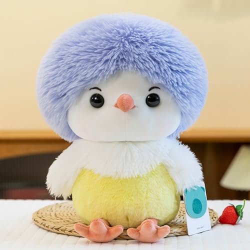 Herfair Kuscheltier Küken Stofftier aus weichem Plüsch, niedliches Plüschtier zum Kuscheln und Spielen, für Kinder & Erwachsene Geschenkidee (45cm,Blau) von Herfair