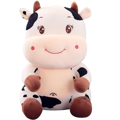 Herfair Kuscheltier Kuh Plüschtiere, superweiches Kuh Plüsch Kissen Spielzeug Niedliche Kuh Plüschtier Wurfkissen Geschenke für Kinder Erwachsene tolle Geschenkidee (45cm) von Herfair
