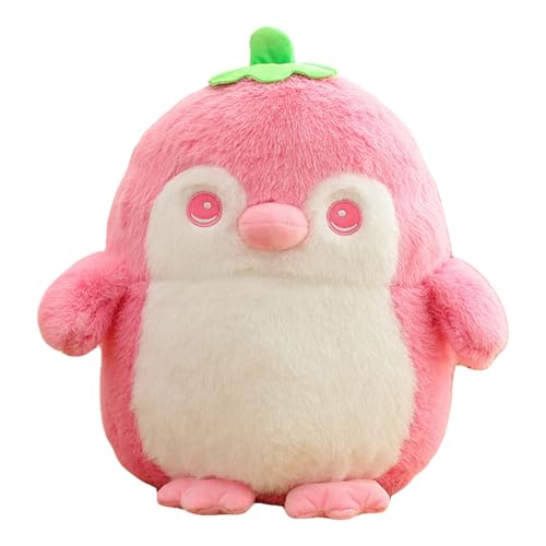 Herfair Kuscheltier Pinguin PlüSchtier, Pinguin Stofftier zum Kuscheln & Spielen, Plüschpinguin Kissen Puppe Geschenk für Fans Kinder Mädchen Jungen (30cm,Rosa Pinguin) von Herfair