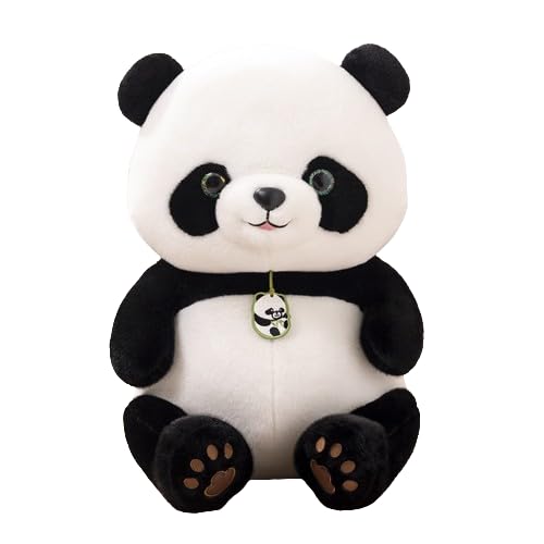 Herfair Panda Kuscheltier, 25 cm/9.8in Cartoon-Bambusröhren-Panda-Plüschtiere, Anschmiegsamer Plüsch-Panda, Kuscheltiere Geschenk für Kinder, Panda Geschenk (Panda Bebe,25 cm/9.8in) von Herfair
