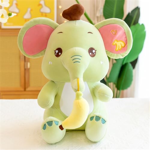 Herfair Pausbäckige Plüschtier Grüne Avocado Kuscheltier, Liebenswertes Rosa Schweinchen Stofftier Spielzeug, Weiches Plüschpuppen Kissen, Kinder und Erwachsene (25cm,Grün) von Herfair