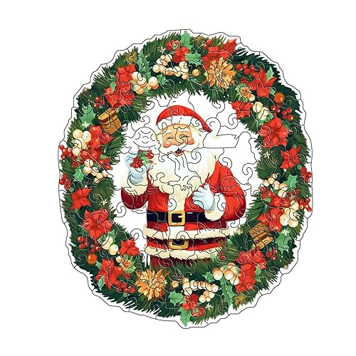 Herfair Weihnachtspuzzle,Weihnachtszeit Puzzle,Unregelmäßig Puzzle Weihnachten,Weihnachten Puzzle für Erwachsene und Kinder – Familienspaß Weihnachtspuzzle (C,L) von Herfair