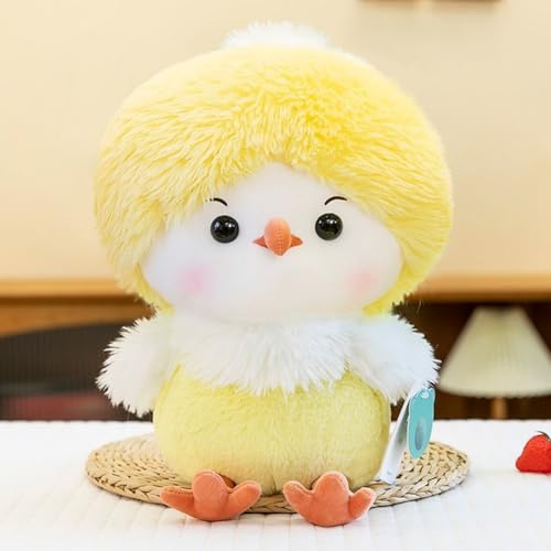 Kuscheltier Küken Stofftier aus weichem Plüsch, niedliches Plüschtier zum Kuscheln und Spielen, für Kinder & Erwachsene Geschenkidee (45cm,Gelb) von Herfair