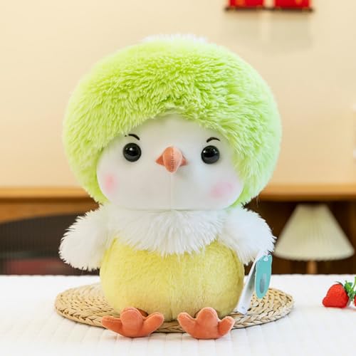 Kuscheltier Küken Stofftier aus weichem Plüsch, niedliches Plüschtier zum Kuscheln und Spielen, für Kinder & Erwachsene Geschenkidee (45cm,Grün) von Herfair