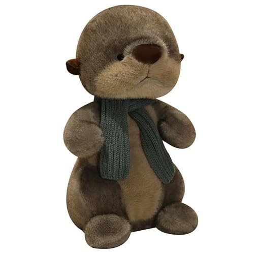 Kuscheltier Otter Plüschtier,Plüsch Otter Spielzeug Kawaii Deko Plushie niedliches Otter Plüschtier zum Kuscheln und Spielen,Geschenk Spielzeu Für Kinder (25cm) von Herfair