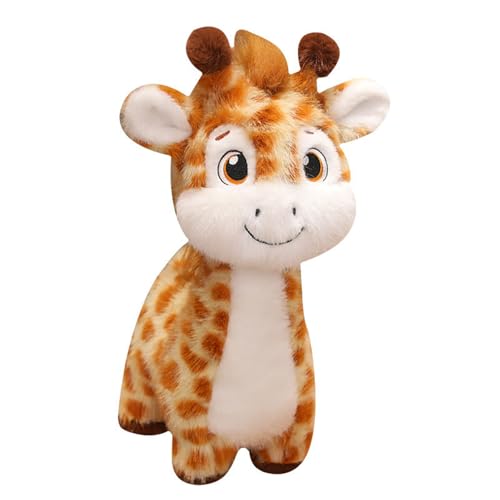 Niedliche Hirsche Plüschtier Baby-Giraffe Kuscheltier Stofftier, Giraffe Plüsch Spielzeug Giraffe Plüschpuppen Weich Kissen Dekokissen Geschenk Kinderspielzeug (30CM) von Herfair