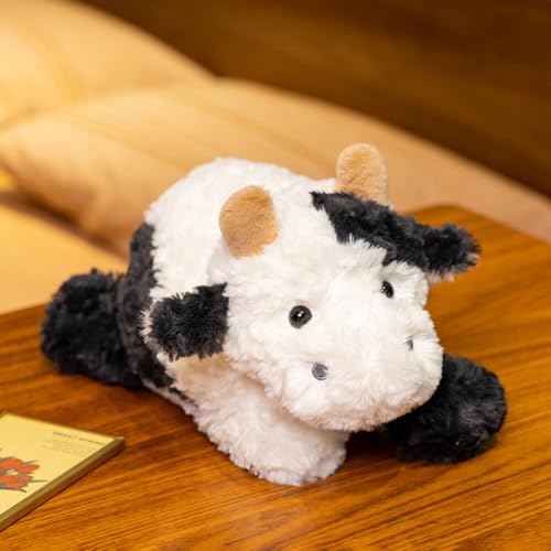 Niedliches Schaf Kuh Plüschtier, Kuscheltier lamm Schaf Plüsch Spielzeug Plüschtier für Kinder und Baby, Flauschiger Stofftier zum Spielen, Geschenk (50cm,SchafMilchkuh) von Herfair
