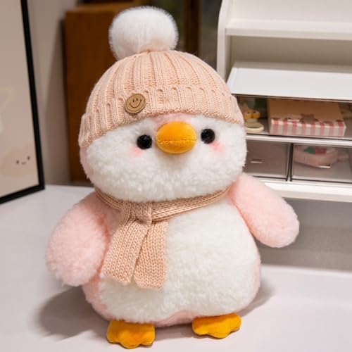 Plüschtier Pinguin Stofftier Pinguin Kissen Cartoon Pinguin Kuscheltier Geschenk Kinder Kuscheltier 25cm (Rosa) von Herfair